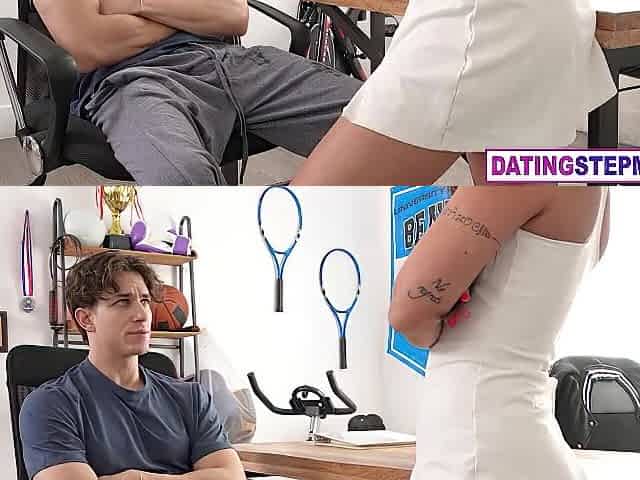 mother I'd like to fuck tutor has her star player in her office and this guy made her squirt