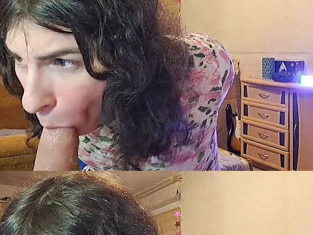 Web camera sadomasochism sissy floozy Alina shows how that babe wishes to suck and deepthroat real dong