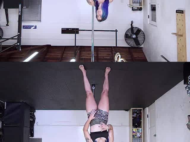 See Emo Fit Honey Handle A Pole & Work Her Grasp