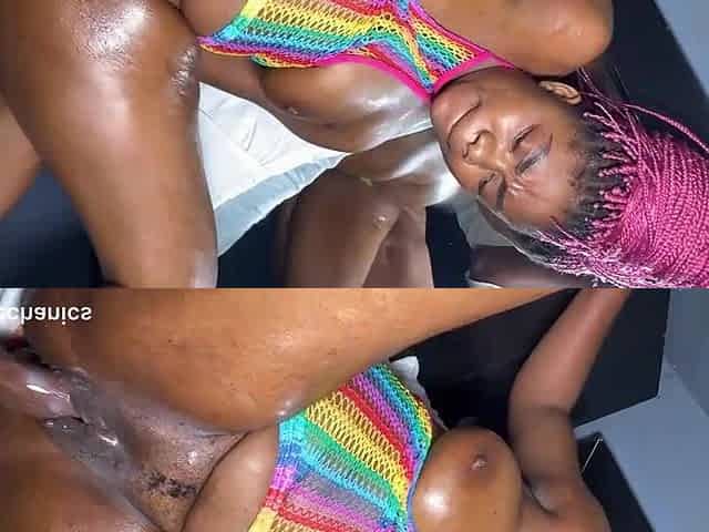 vee showers squirt all over rod and camera chap