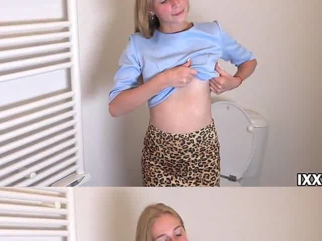 My masturbation pink pussy in the toilet - Trailer