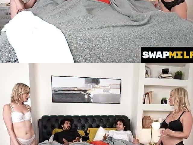 2 Lonely Milfs Cross Each Taboo Line with Their Stepsons Rico and Elias - Swapmilf