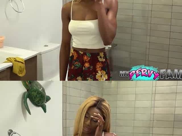 Black Stepsister Pleasured with White Schlong - Kinsley Karter
