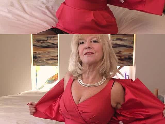 The hottest busty granny in sexy lingerie, amazing masturbation