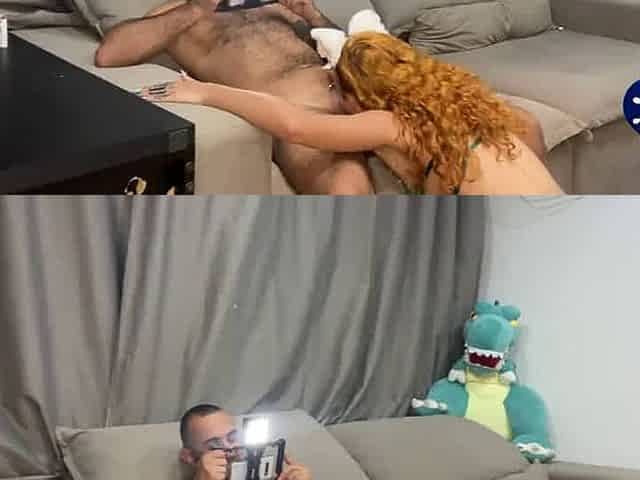 Amateur couple's buceta gostosa apertada, sloppy doll gives best fellatio to Elquer Carlos.