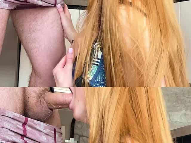Cum Twice in Busty Redhead Step Stepsister Nine Months Pregnant