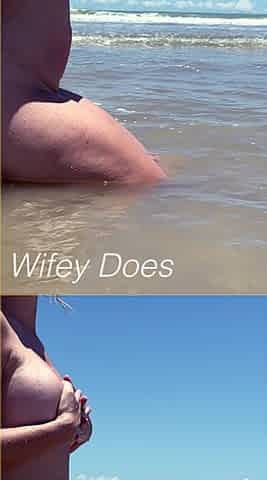 Wifey Loves to Enjoy the Beach Nude
