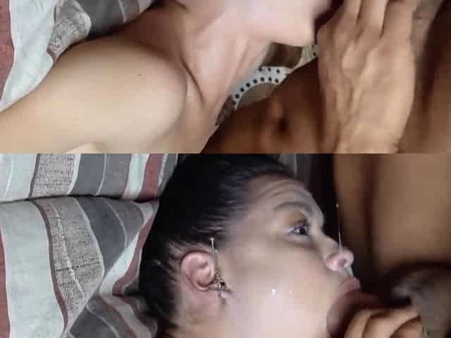 Amateur teen party babes give blowjob and lick pussy