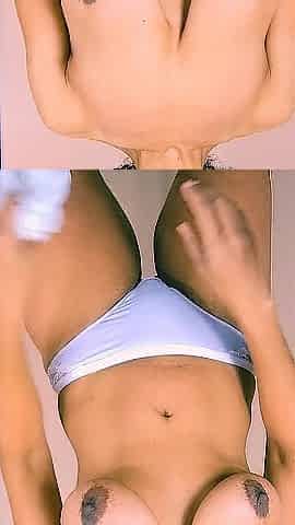 Mixed curvy hotty plays with tits, takes a soapy shower and uses dildo for solo groaning climax