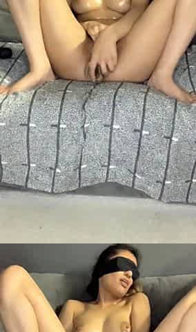 Stacked brunette goes solo toys and masturbation