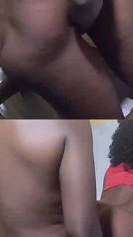 African Teen Fucked on a Sofa, Squirts Wetting the Sofa