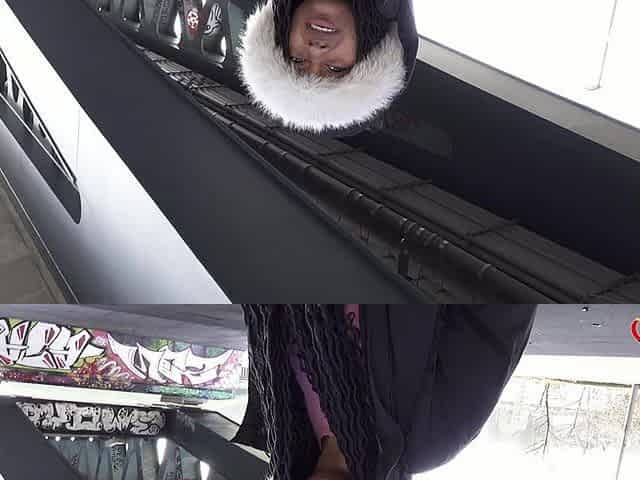 German Scout - No Condom Anal Sex at Pick up Casting for Black Girl Vicky Menage
