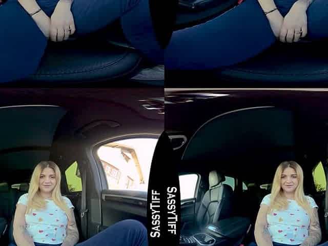 Wet And Creamy In The Driver Seat - Amateur Blonde Solo