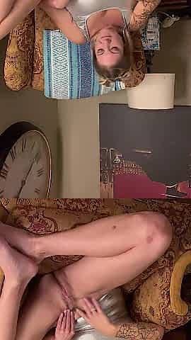 Intensive climax after coming home from the club