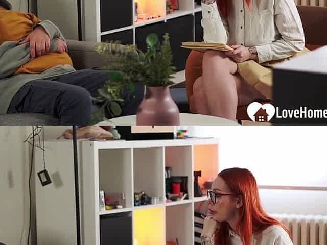 Redhead honey with tattoos likes my hard schlong