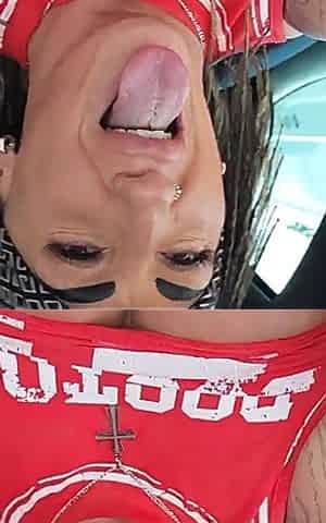 I Take Out My Tits and Fuck Myself in the Car so They Can See Me