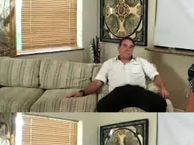 Perverted old man Mr. Franklin loves masturbating to his