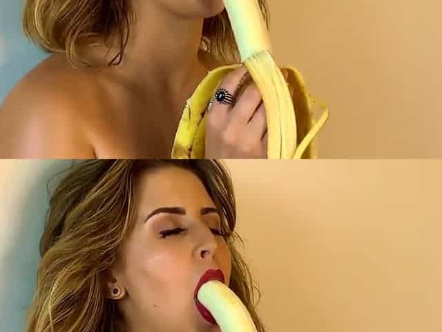 KittyandTheWolf69 - Kitty Masturbates With a Banana and Cums Hard