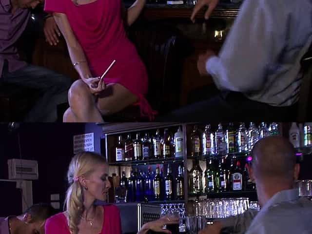 Cheating slim blonde riding big old cock