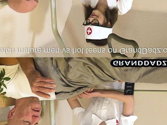 Teen nurse has to do blowjob therapy for her old granddad