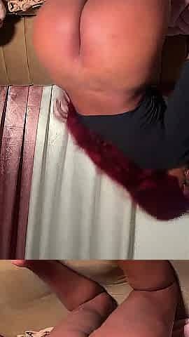 Ebony large-titted woman with a large vagina cums indeed well with her toys