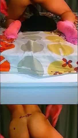 Beta White Sissy gets Filled by her Large Ebony Sextoy