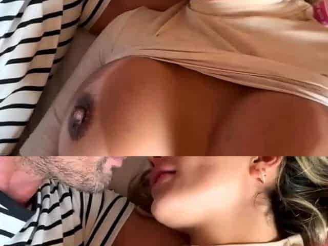 Big boobed busty girl make this self shot video