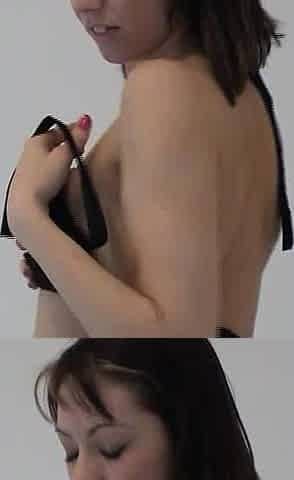 Young Skinny Brunette Showing off Herself