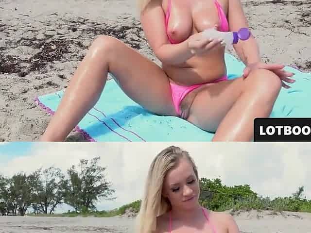 Big Ass Blonde - Juicy Boobs Gets Public Fucking