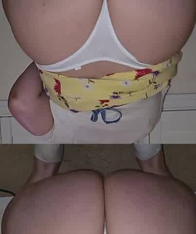 Curvy Latin chick showing off her bulky butt (in the past for her now ex ha-ha-ha)