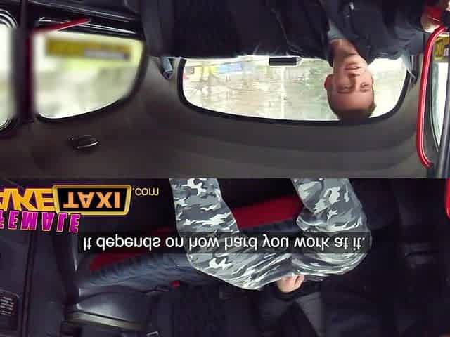Female Fake Taxi Muscly dudes penis makes sexually excited toned driver cum hard