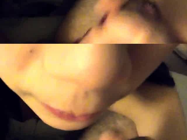 Sucking dick on her knees and swallowing cum FPOV