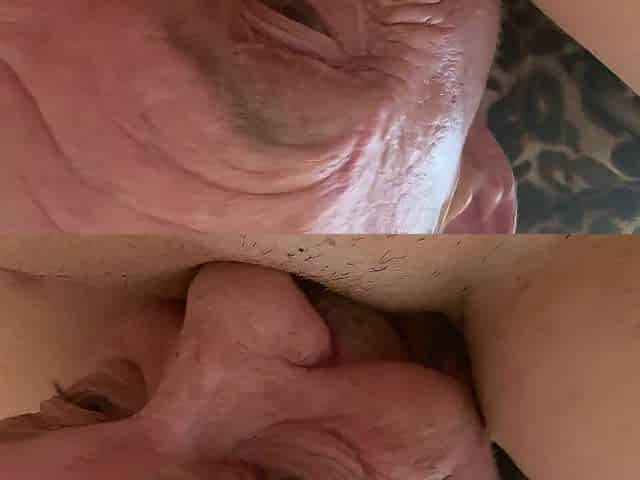 Old chaps licking youthful cunt