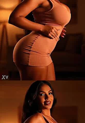 Latin chick brunette hair with large butt and boobs - AI generated