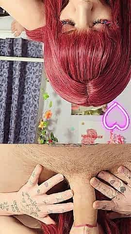 Redhead Stepsister swallows your large weenie