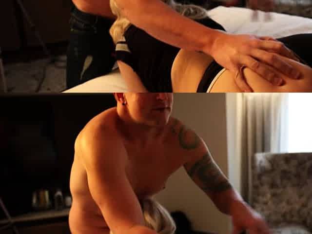 Blonde teen fucked in ass in hardcore threesome