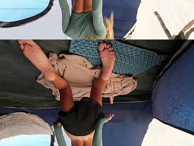Sexy College Cutie Cums in a Public Campground