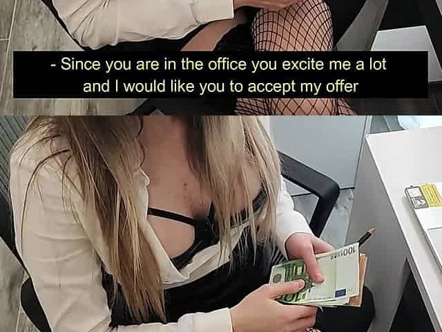 My Breasty Golden-haired Boss Suggests Me Cash to Suck My Weenie in the Office