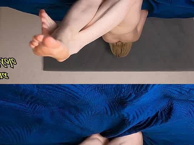Perfect Legs and Feet in Oil, I Caress with My Legs and at the Same Time Masturbate My Juicy Pussy to the Strongest Orgasm