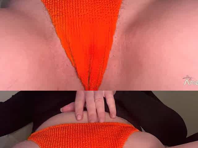 Close-Up Pleasure: She Orgasms with Her Fingers