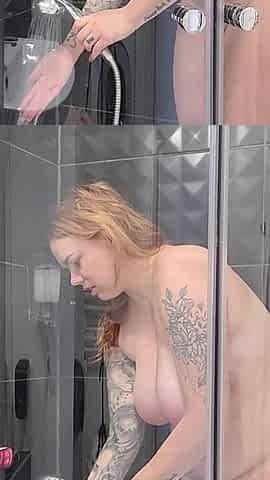 Busty Babysitter Takes a Shower.