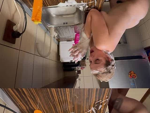 Hair Wash Bent Over the Sink