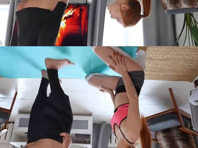 Wow! Flexible dame with real orbs sexually entices mischievous boy in chiseled porn.