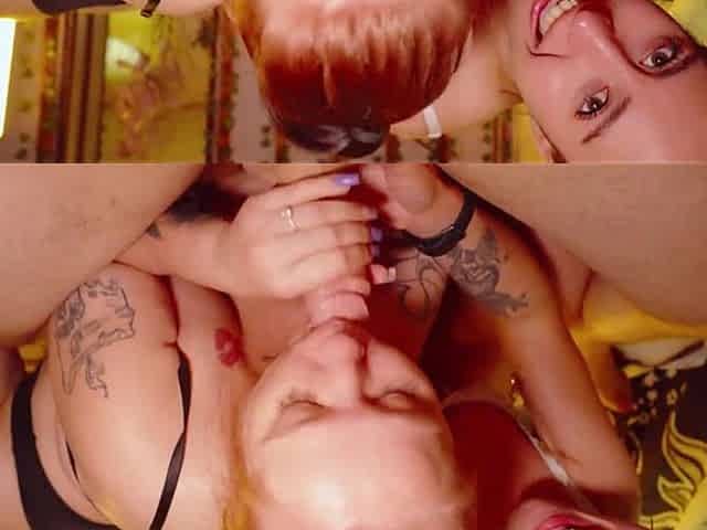 They Made Me to Cum Twice in a Row - Huge Facial, Cum in Mouth and Cum Swapping