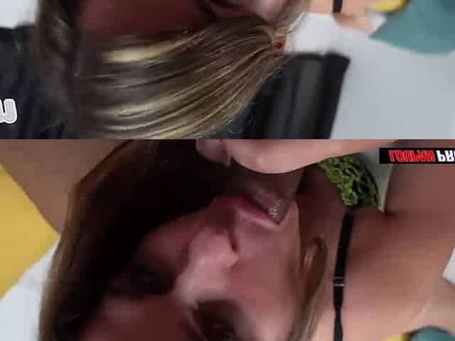 Hot blond gives epic hookup and gets cum all over her body, making her the sexiest gal alive - XXX!