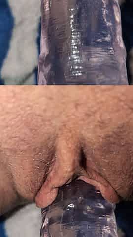 New Huge Dildo Pussy Squirt MILF GILF Solo