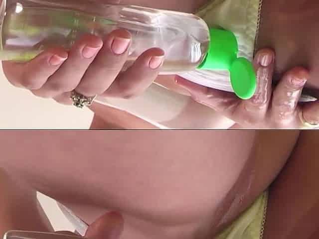 Blonde Girl with Nice Ass and Big Tits Oils and Masturbates