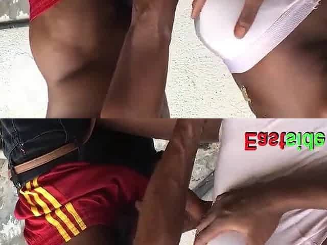 Afro black hotty sin sisterz screwed outdoor with Afro BBC