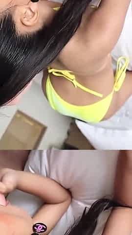 Johntronx - Hard Anal Sex with a Hot Babe in a Yellow Bikini