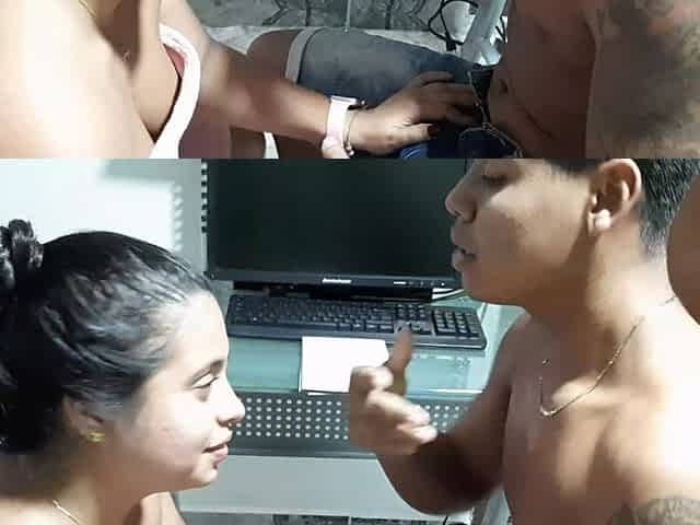 My Stepsister Distracts Me From My Duties to Give Me a Nice Blowjob